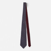 Cravate Gray Burgundy and Blue Floral Neck Tie (Devant)