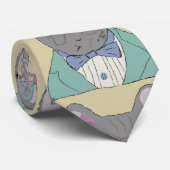 Cravate Gray French Bulldog (Roulé)