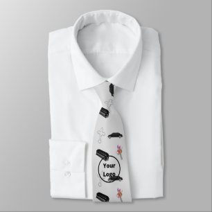 Cravate Gray funeral business pattern