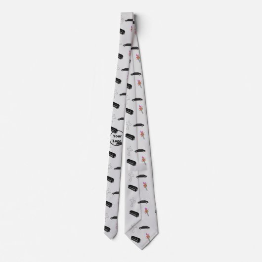 Cravate Gray funeral business pattern (Dos)