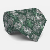 Cravate Gray, green imitation snake skin. (Roulé)