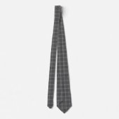 Cravate Gray Plaid Tartan Neck Tie (Dos)
