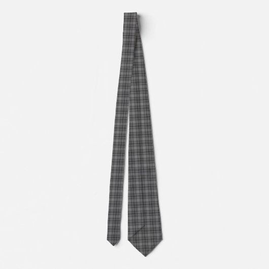 Cravate Gray Plaid Tartan Neck Tie (Dos)