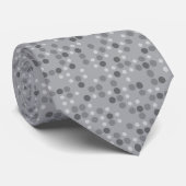 Cravate Gray Polka Dots (Roulé)