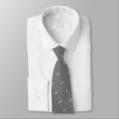 Cravate Gray Shark Small Animal Pattern (Attaché)