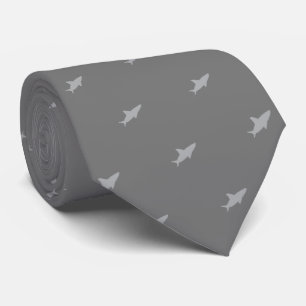 Cravate Gray Shark Small Animal Pattern