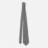 Cravate Gray Shark Small Animal Pattern (Dos)