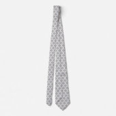 Cravate Gray White Moroccan Quatrefoil Pattern #5 (Dos)