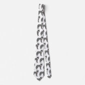 Cravate Gray wolf with pipe cartoon (Devant)