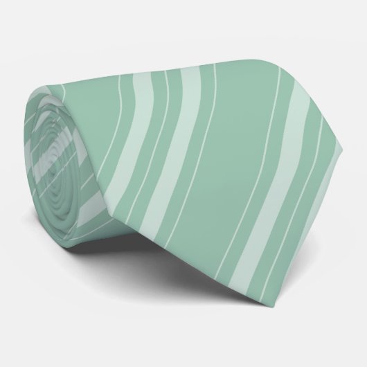 Cravate Grayed Jade Diagonal Stripes Formelles (Roulé)