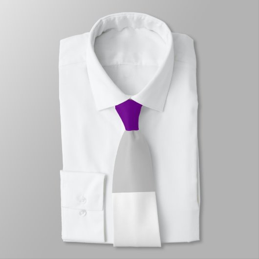 Cravate Grayexé violet gris blanc rayé LGBT (Attaché)
