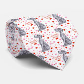 Cravate Great Dane Blue UC Valentine's Day Kiss (Roulé)