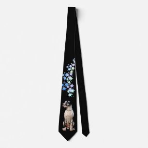 Cravate Great dane sur le noir