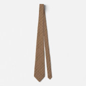Cravate Grec Clé design - chocolat sur corail (Devant)