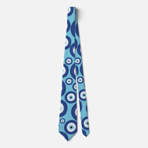 Cravate Grec Mati Mataki - motif d'oeil mauvais de