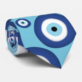 Cravate Grec Mati Mataki - motif d'oeil mauvais de (Roulé)