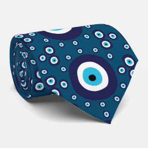 Cravate Grec Turc Mal Oeil Marine Bleu foncé