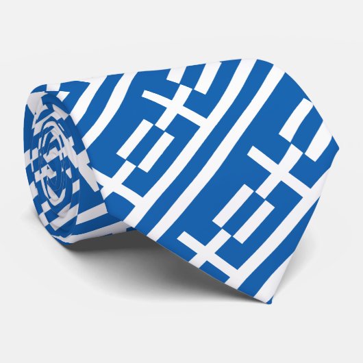 Cravate Grèce Cravates, mode Drapeau grec (Roulé)