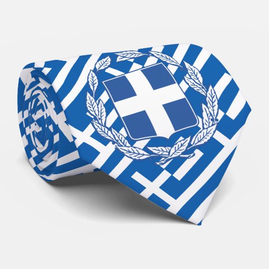 Cravate Grèce Cravates, mode Drapeau grec (Roulé)