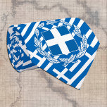 Cravate Grèce Cravates, mode Drapeau grec<br><div class="desc">Cravate : Drapeaux de mode Patriotique Grec avec Armoiries et design d'entreprise de Grèce - amour mon pays,  l'usure de bureau,  les voyages,  patriotes nationaux / fans de sport</div>