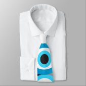 Cravate Grecs mal yeux motif bleus et gris (Attaché)