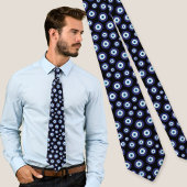 Cravate Greek Evil Eye Pattern