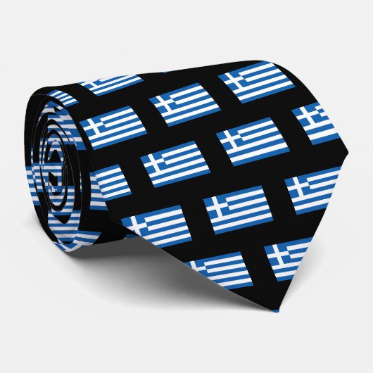 Cravate Greek Flag Pattern (Roulé)
