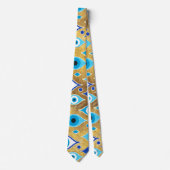 Cravate Greek Mati Mataki - Matiasma Evil Eye pattern (Devant)