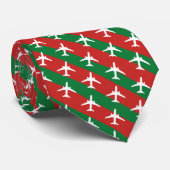 Cravate Green and Red Stripe KC-46 Pattern Christmas (Roulé)