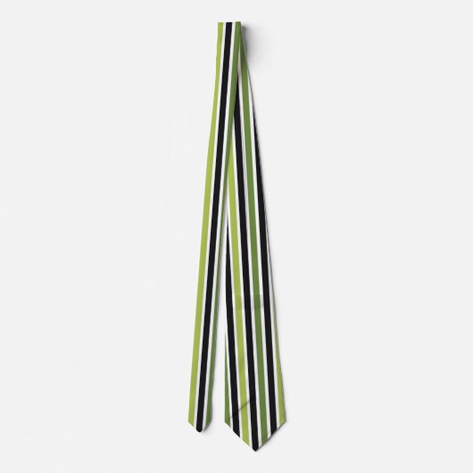 Cravate Green Black Stripes (Dos)