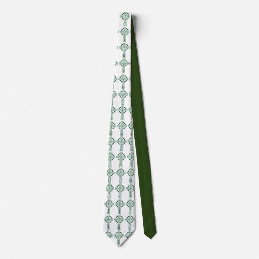 Cravate Green Celtic Cross Irish St. Patricks Day Religiou (Devant)