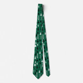 Cravate Green Christmas Tree Forest Motif (Devant)