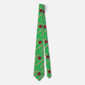 Cravate Green Cricketball Et Stumets Design, (Devant)