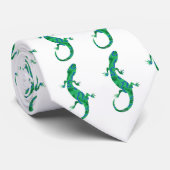 Cravate Green Geckos (Roulé)