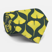 Cravate Green Gingko Leaf Nature Lover Motif botanique (Roulé)