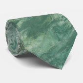 Cravate Green Grunge Abstrait (Roulé)