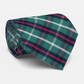 Cravate Green Holiday Plaid Tie (Roulé)