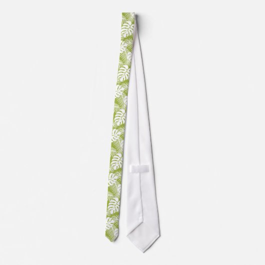 Cravate Green Palm Feuille Rainforest Motif (Dos)