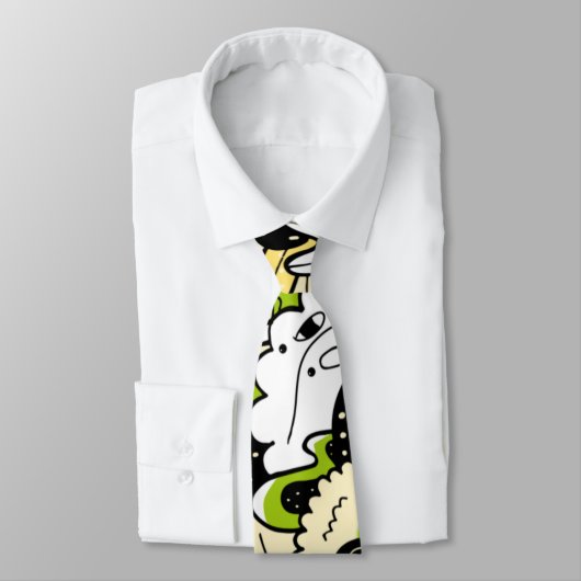 Cravate Green Psychedelic Kawaii Forest Leaf Funny Cool (Attaché)