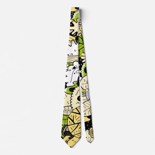 Cravate Green Psychedelic Kawaii Forest Leaf Funny Cool (Devant)