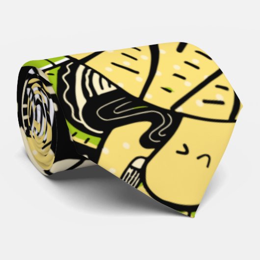 Cravate Green Psychedelic Kawaii Forest Leaf Funny Cool (Roulé)