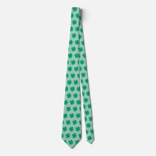 Cravate Green St Patrick's Day Shamrock Feuille Cadeau Fav (Devant)
