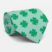 Cravate Green St Patrick's Day Shamrock Feuille Cadeau Fav (Roulé)