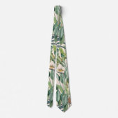 Cravate Green Tropical Jungle Banana Tree Strelitzia (Dos)