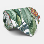 Cravate Green Tropical Jungle Banana Tree Strelitzia (Roulé)