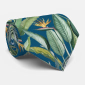 Cravate Green Tropical Jungle Banana Tree Strelitzia (Roulé)