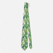 Cravate Green Tropical Palm Banana Monstera Feuille (Devant)