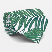 Cravate Green Tropical Palm Feuille (Roulé)