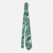 Cravate Green Tropical Palm Feuille (Dos)