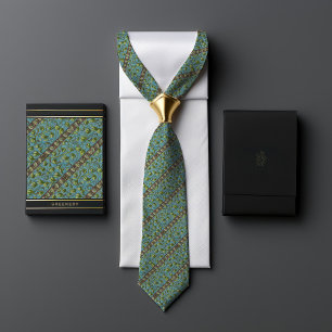 Cravate Greenery William Morris Inspiré Floral pour Hommes